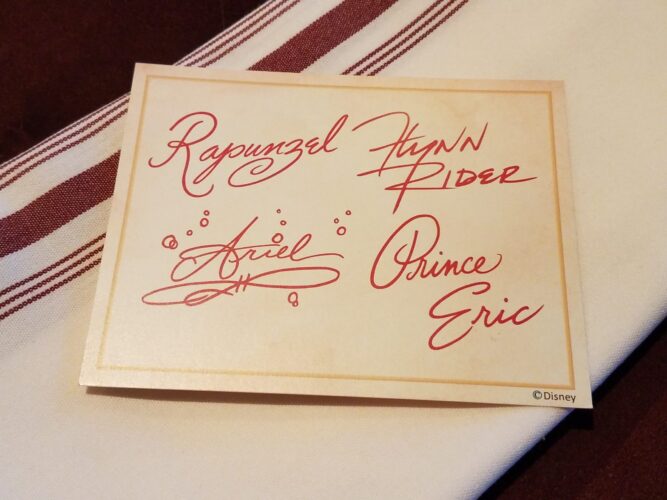 character dining autographs